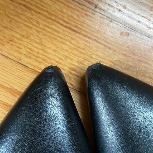 Evelane The Pointed Toe Black Leather Slide - Picture 6 of 6